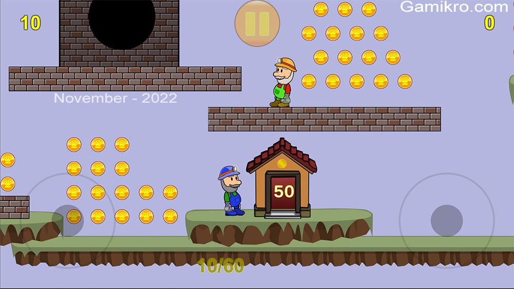 Gold miner 2 - Jump and run for collecting gold coins along 20+ levels image